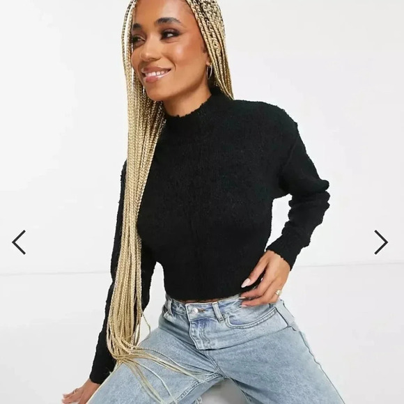 Threadbare Coconut | Black Turtle Neck Sweater - Size 8 - Picture 3 of 4